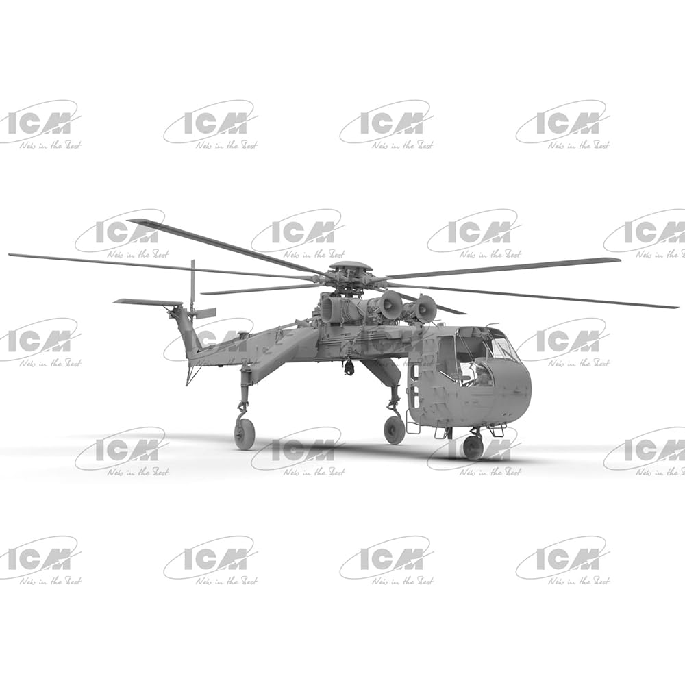 ICM 1/35 US Army Heavy Transport Helicopter Sikorsky CH-54A Tarhe Plastic Model 53054