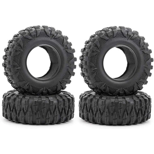 2.2inch Rubber Tire OD with Foam 120mm for 1/10 RC AXIAL SCX10 D90 CC01 90046 Crawler Car