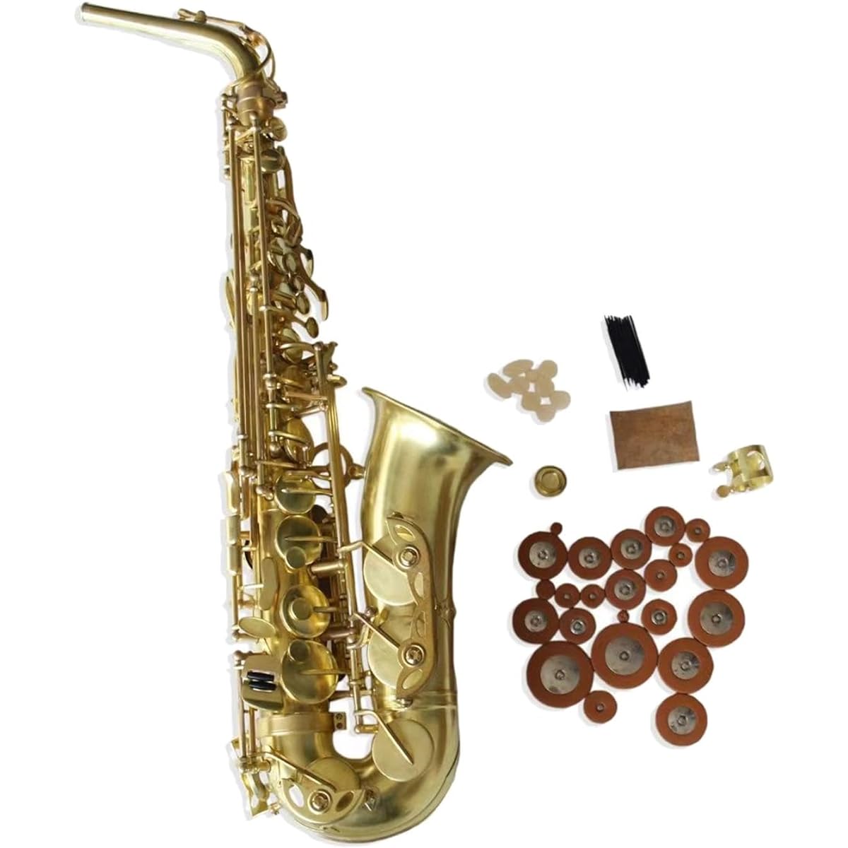 P Prettyia Alto Saxophone Saxophone Instrument Ligature with Tone Booster Brilliant Sound Clarinet Brass Music Room Gift for Concert Players