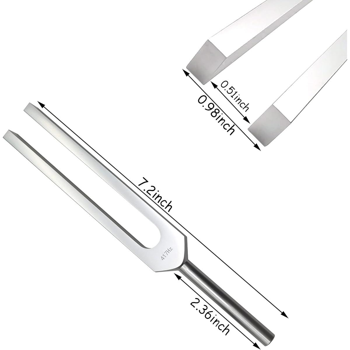 Tuning Fork 417 Hz Tuning Fork Chakra DNA Repair Healing Tuning Fork Sound Healing Fork Aluminum Alloy Professional Tuning Fork Musical Instrument