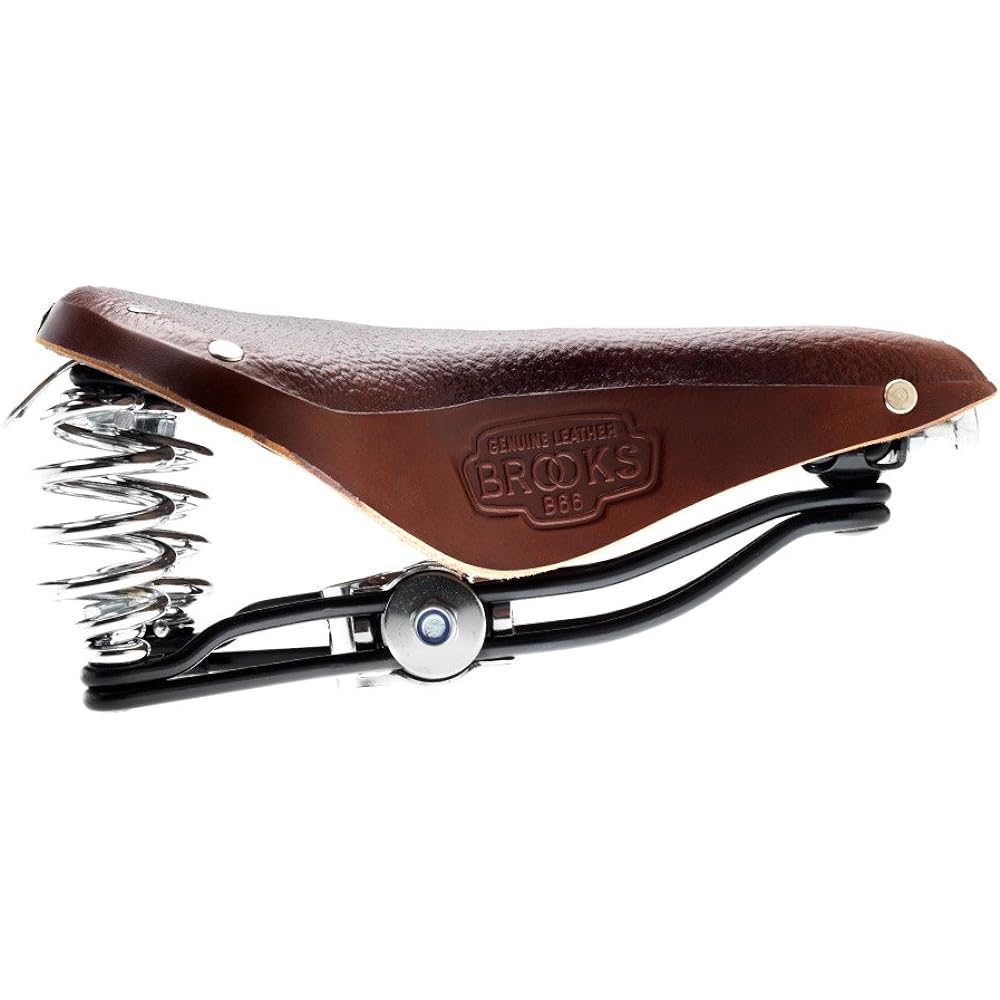 BROOKS Leather Saddle B66 Model with Spring From Town Riding to Touring [Japanese Genuine Product]