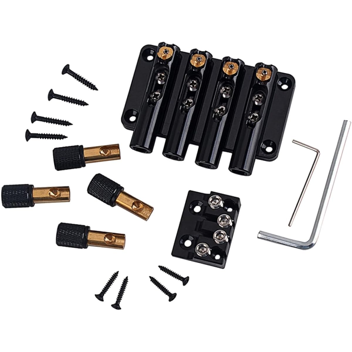 SWOOMEY 4 Strap Bass Bridge Bass Guitar Headless Guitar Guitar Tremolo Bridge Acoustic Guitar Bridge Guitar Tailpiece Guitar Locking Nut Accessories Vintage