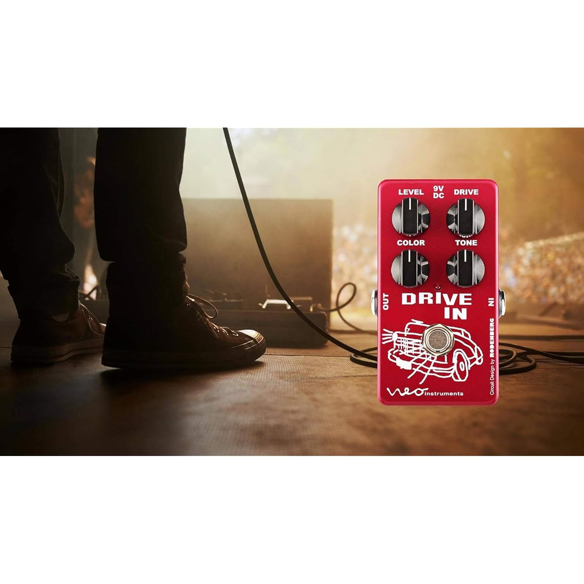 Neo Instruments DRIVE IN Guitar Effector Analog Overdrive Red [Domestic regular product]