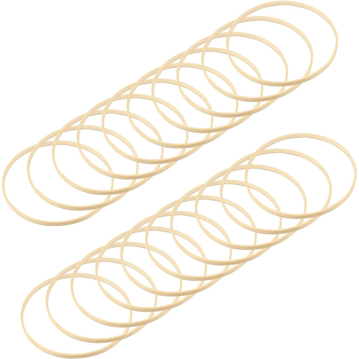RP Remarkable Power Bamboo Macrame Ring Dreamcatcher Hoop Wooden Wreath Craft Ring DIY Dreamcatcher Wedding Decoration Wall Hanging Craft Pack of 20