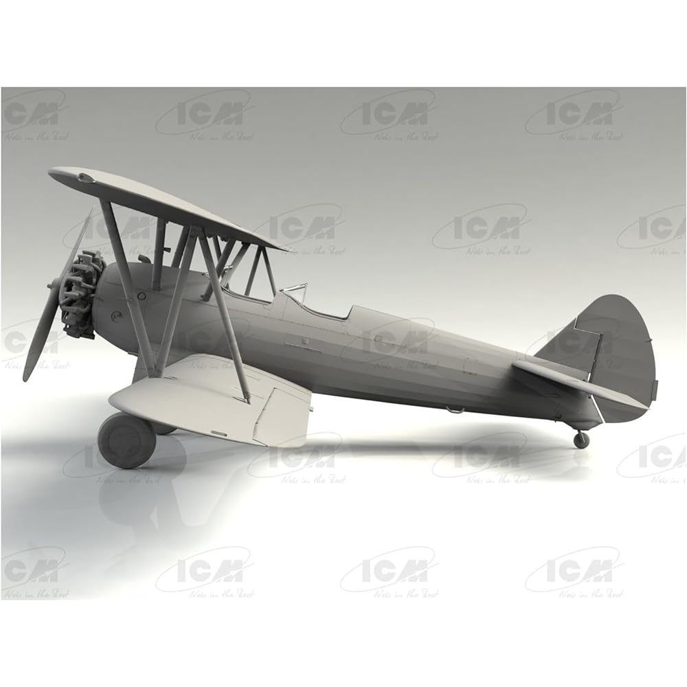 ICM 1/32 US Navy Stearman PT-13/N2S-2/5 Cadet Plastic Model 32043, Red