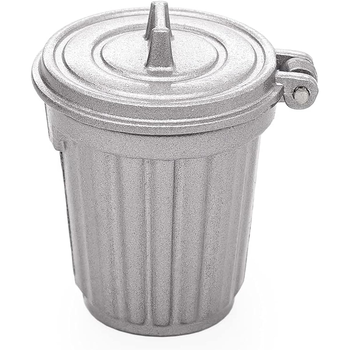 Odoria 1:12 Miniature Trash Can Garbage Tin Openable Metal Dollhouse Outdoor Accessories