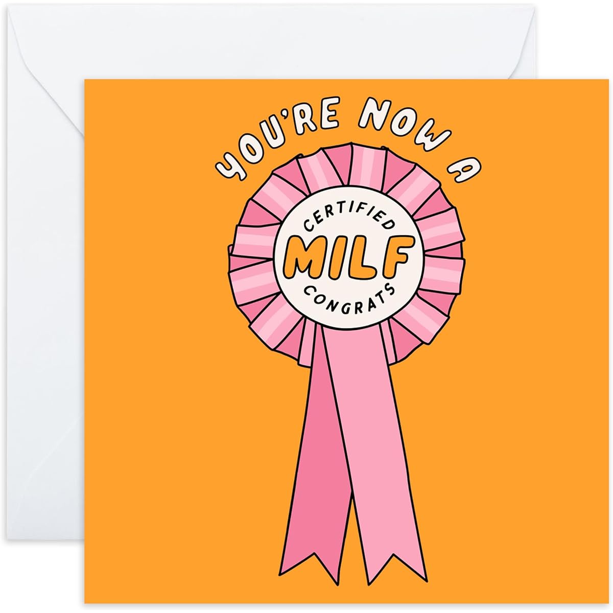 Central 23 - Funny Baby Cards - "Certified Milf" - Mom Wife Girlfriend - Includes Fun Stickers
