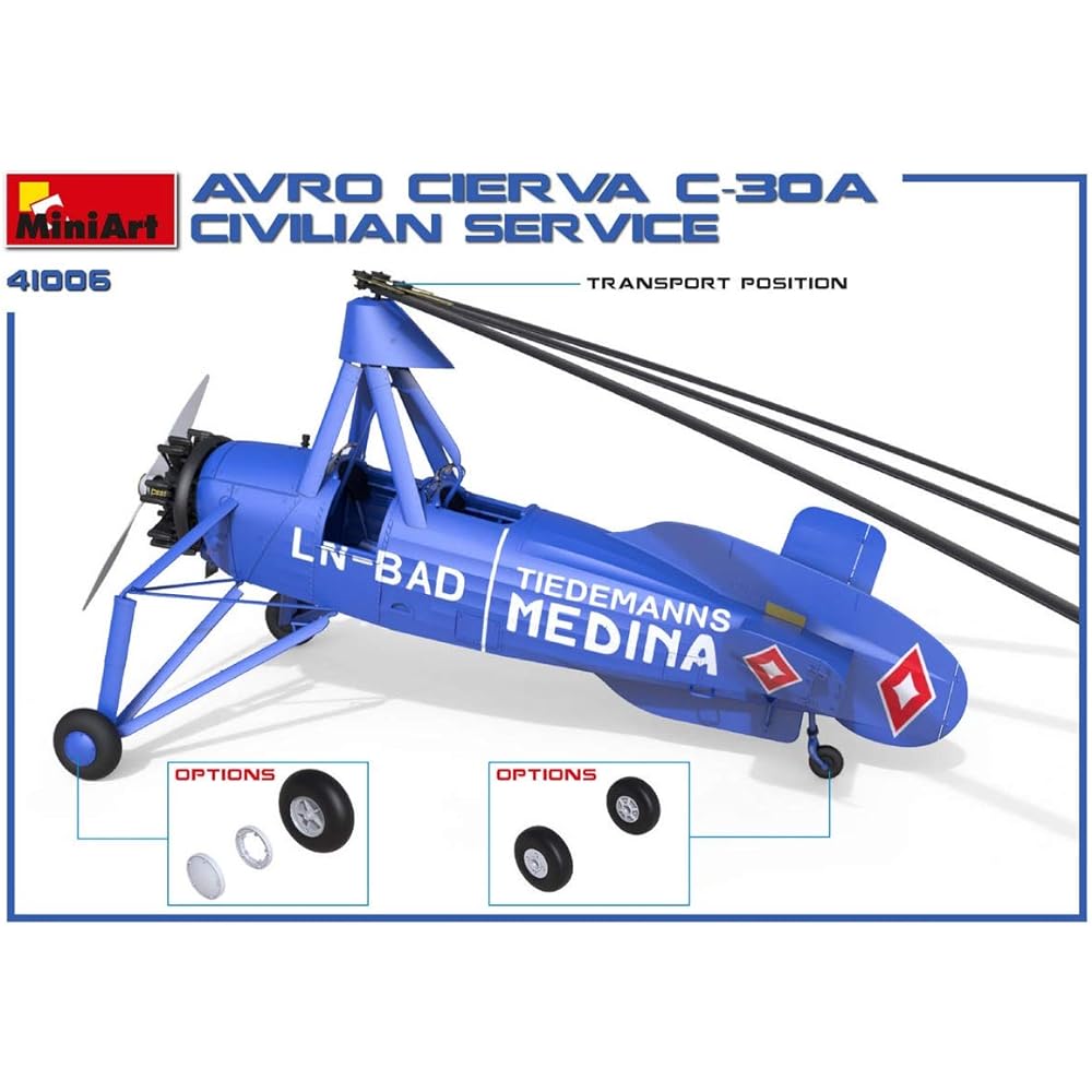 Miniart 1/35 Avro Sherva C.30 Civil Aircraft Plastic Model MA41006