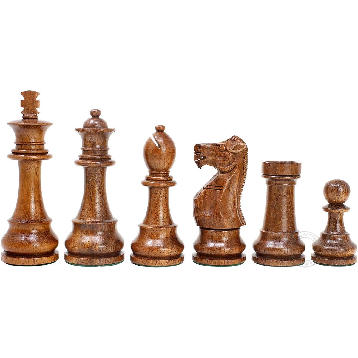 House of Chess - Tournament Chess Set Pieces - Unique Stanton Golden Acacia Wood/Boxwood - King Height: 3.75" (95mm) - 2 Extra Queens - Weighted