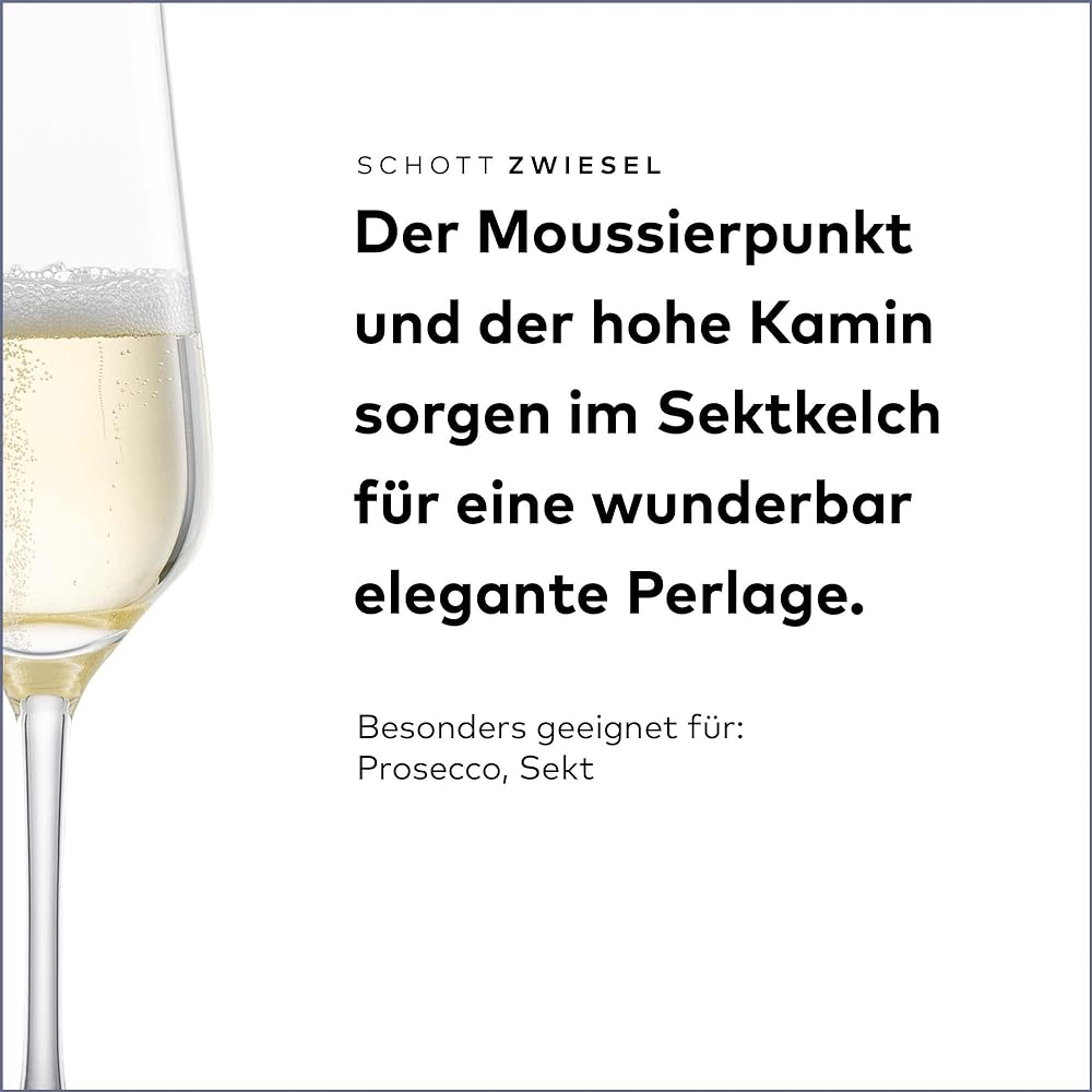 Schott Zwiesel Champagne Glass Clear 235ml FINE Sparkling EP 113761 6 pieces