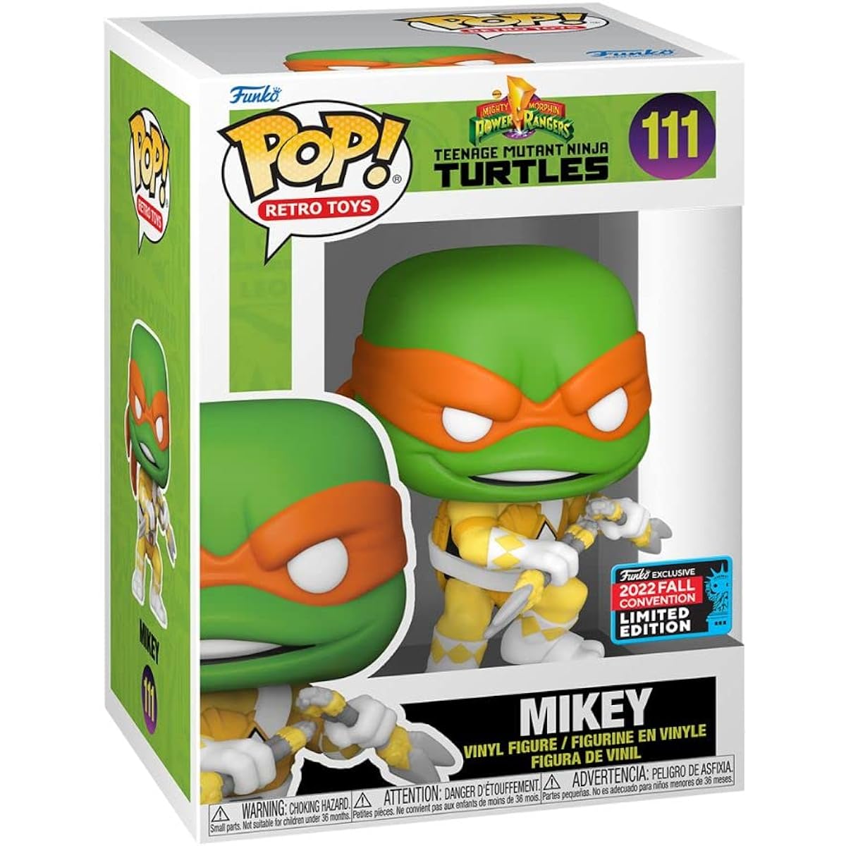 Funko POP! Retro Toys Mikey Yellow Ranger Teenage Mutant Ninja Turtles Vinyl Figure (Fall 2022 SHARE Convention Exclusive)