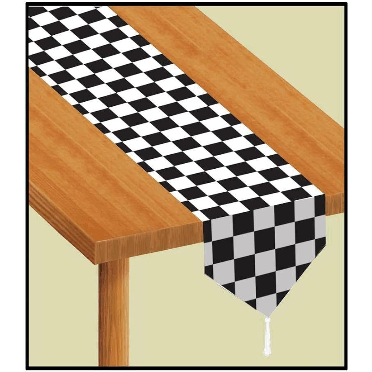 Printed checkered table runner 54100PK6