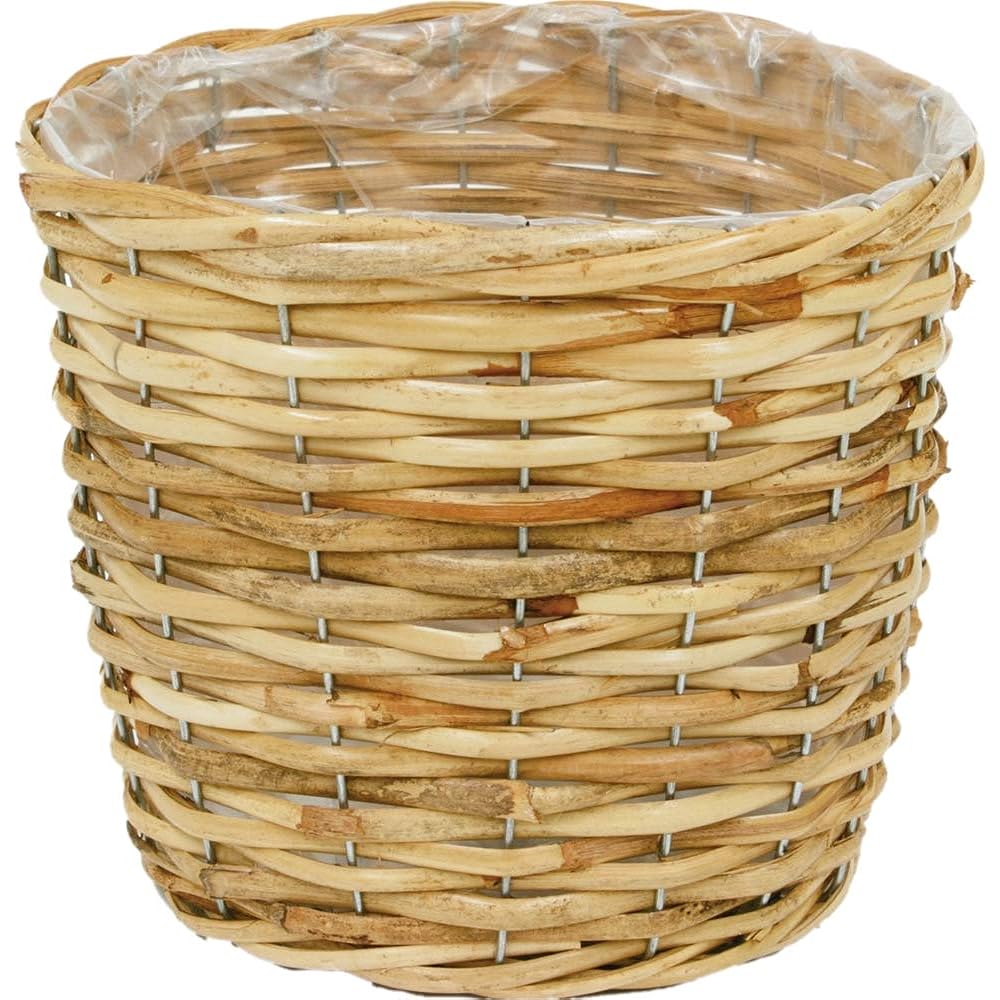 Ohashi Shinji Shoten Pot Cover Rattan Basket K10 Natural Approximately φ39 x H38cm 13-250