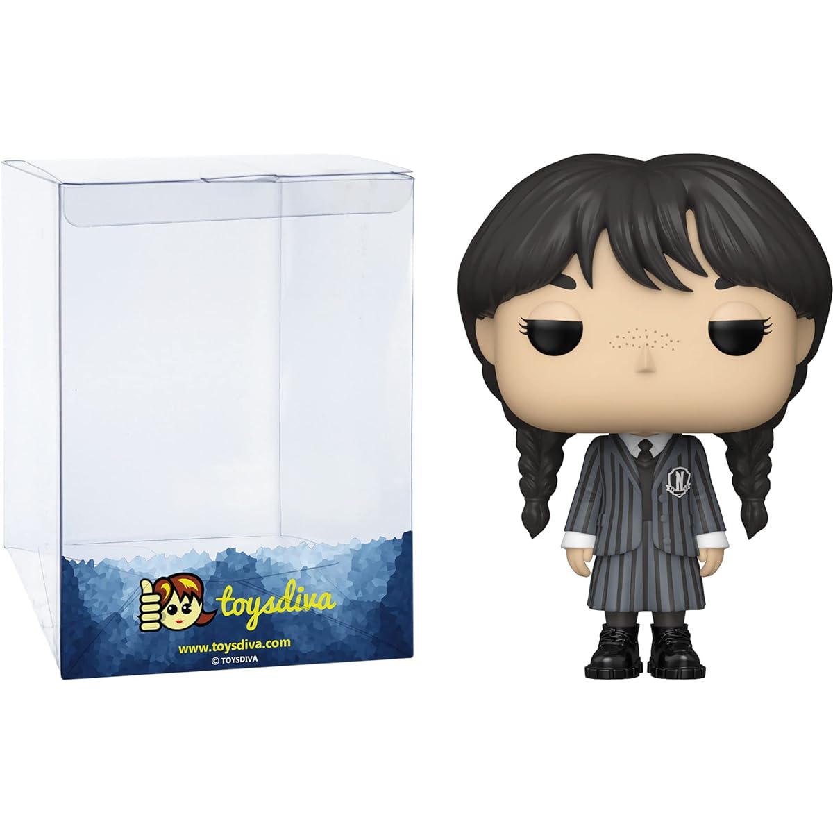 Wednesday Addams: P o p ! TV Vinyl Figure Bundle Compatible with "Toys Diva" Graphic Protector (1309-67457-B)