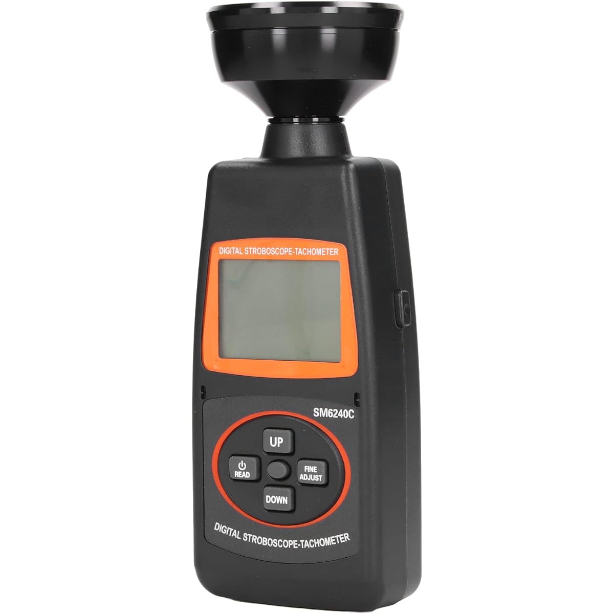 LED tachometer and flash strobe with digital display can be used for a wide range of measurements