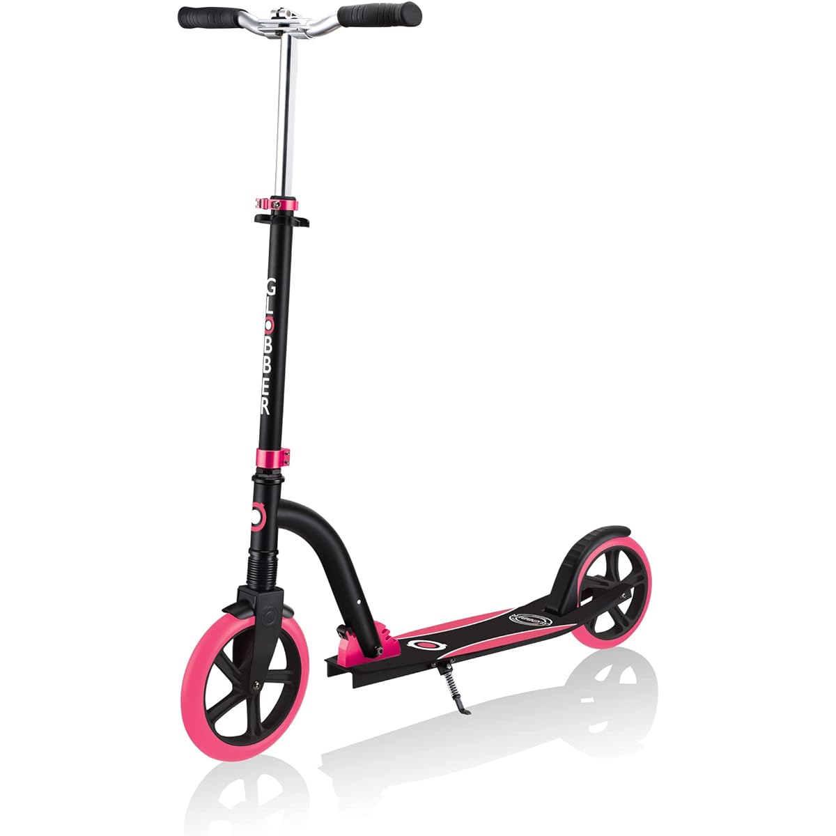 Globber NL Series 2 Wheel Kick Scooter for Kids Teens Adults Folding Kick Scooter for Ages 8-14+ Folding Kick Scooter for Transport & Storage Large Wheel Scooter with Adjustable T-Bar