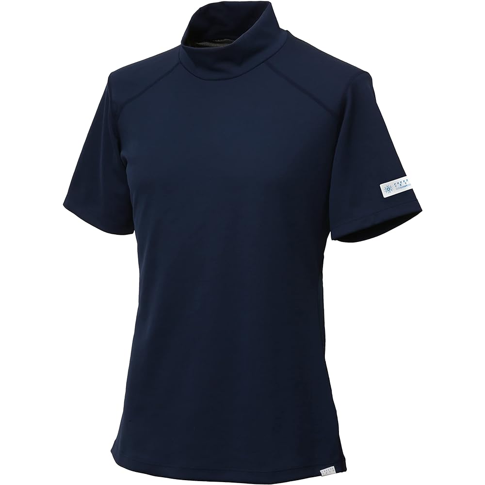 [Freeze Tech] Hyogeki Short Sleeve Mock Neck Navy (2XL) Recommended by the Japan Professional Golf Association Golf Wear (Performance Line)