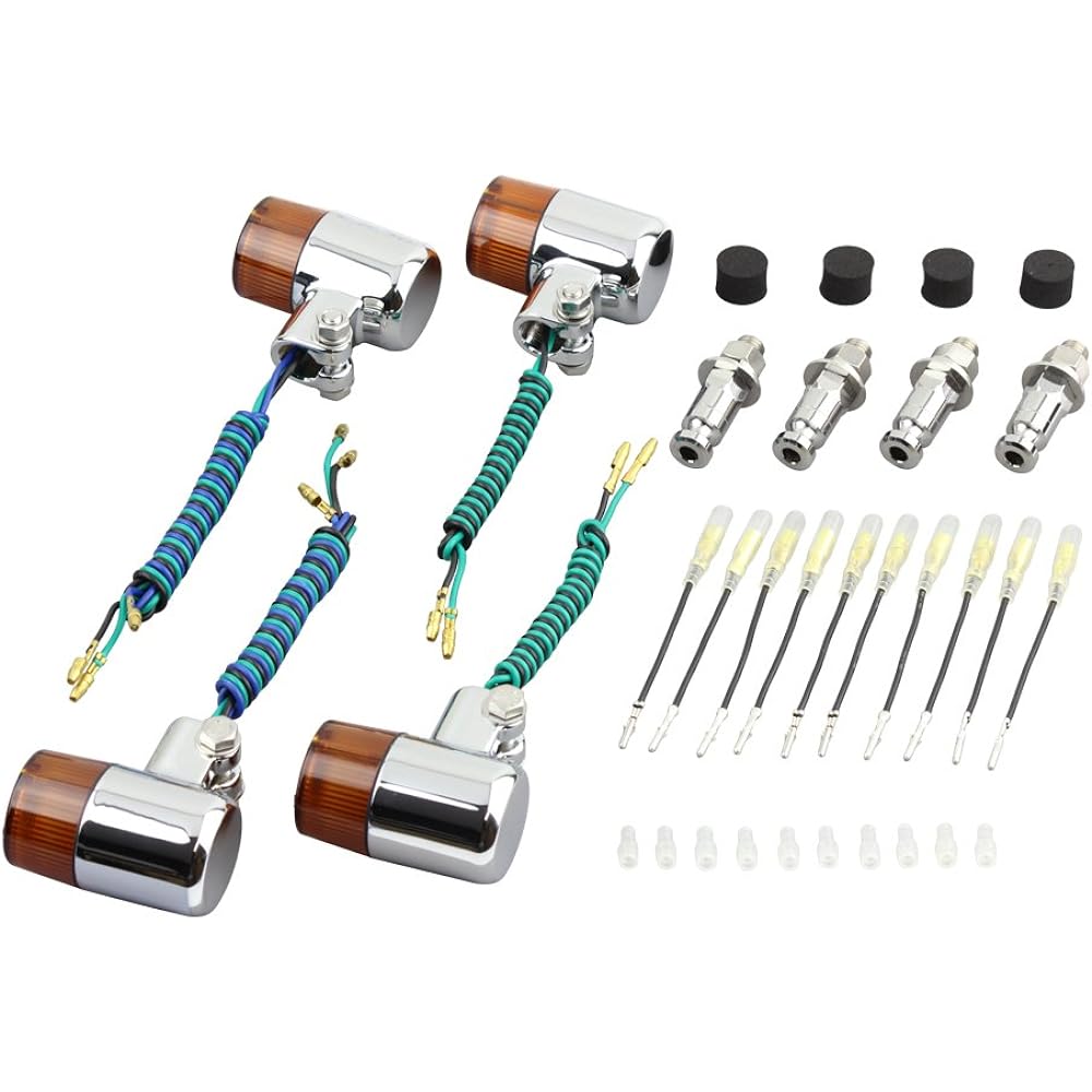 POSH Motorcycle Supplies Turn Signal Classic 71 Type Car Specific Set ZEPHYR1100/RS(~~'00) ZEPHYR750/RS(~~'00) ZEPHYR400χ(~~'00) ZRX400II(~~'00) Black Body/Clear Lens 031492-56~