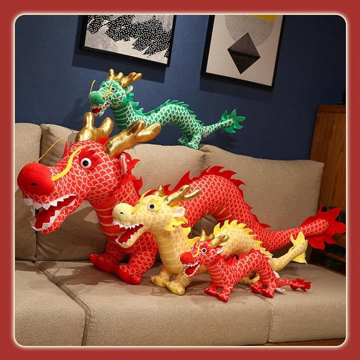 Dragon Plush Toy, Dragon Plush Toy, Toy, Zodiac Dragon Figurine, Dragon, 2024, Animal Plush Toy, Body Pillow, Celebration, New Year Decoration, Birthday, New Year, Gift (150cm, Green)