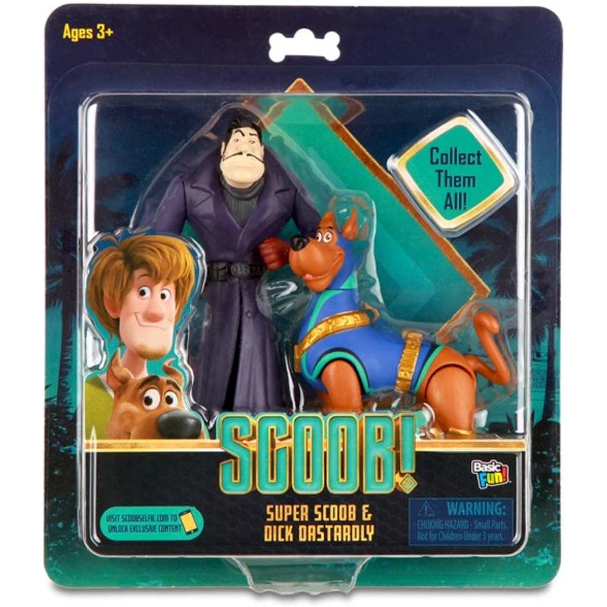 Basic Fun Scoob! 6-Inch Action Figure 2-Pack - Super Scooby and Dick Dusterly