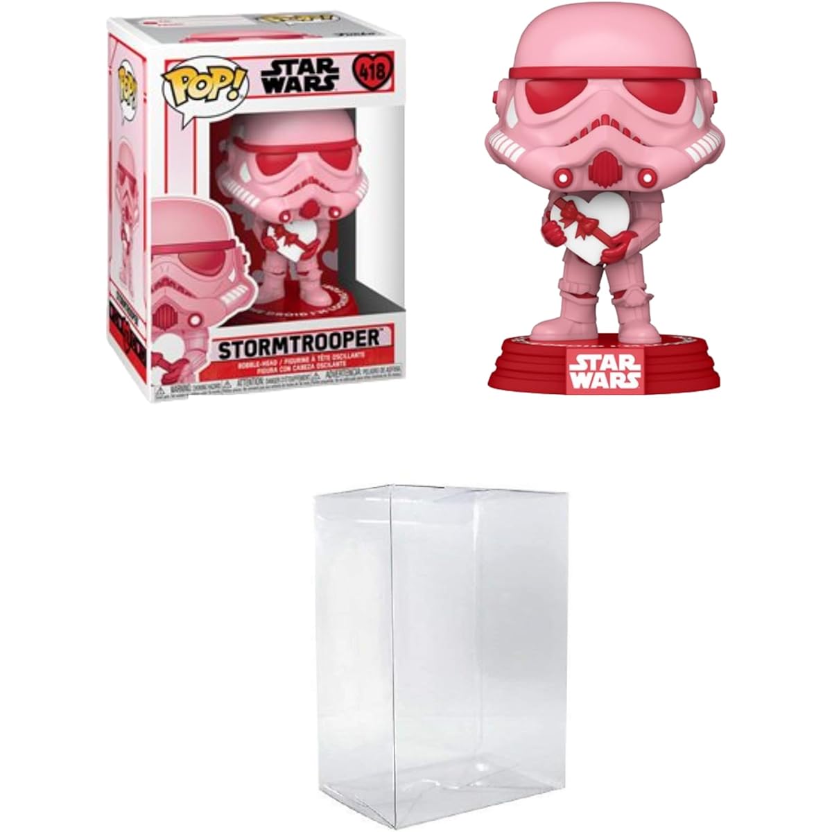 Funko POP! Star Wars: Valentine - Stormtrooper with Heart and Byron's Attic Protector