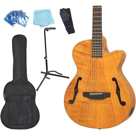 ARIA FET-F2 STBR F-hole acoustic electric guitar 6-piece set [98765]