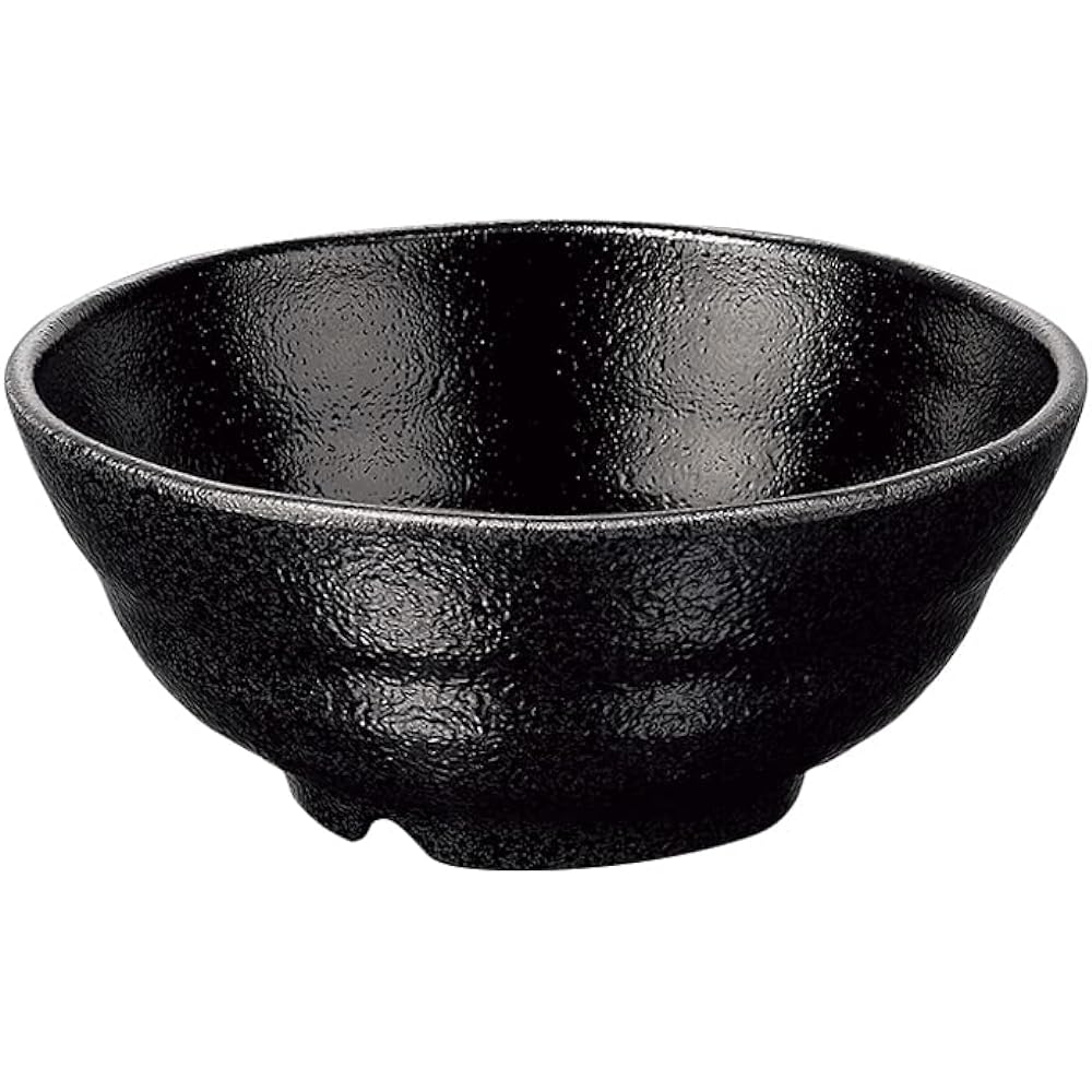 MARUKEI Rice Bowl/Multi-Use Bowl, Diameter 16.8cm, 820ml, Black, Made in Japan, Break-resistant, Dishwasher Safe, Stackable, "Takumi-an" A100 B, Set of 10 [Commercial Use Set]