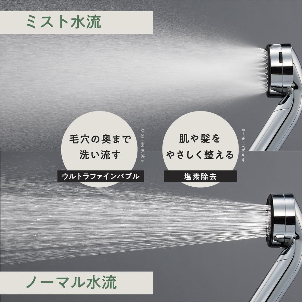 SANEI FB Water Purification Mist Shower Head suin Ultra Fine Bubble Chlorine Removal Water Flow Switching Made in Japan PS7010-81XA-CD-EC