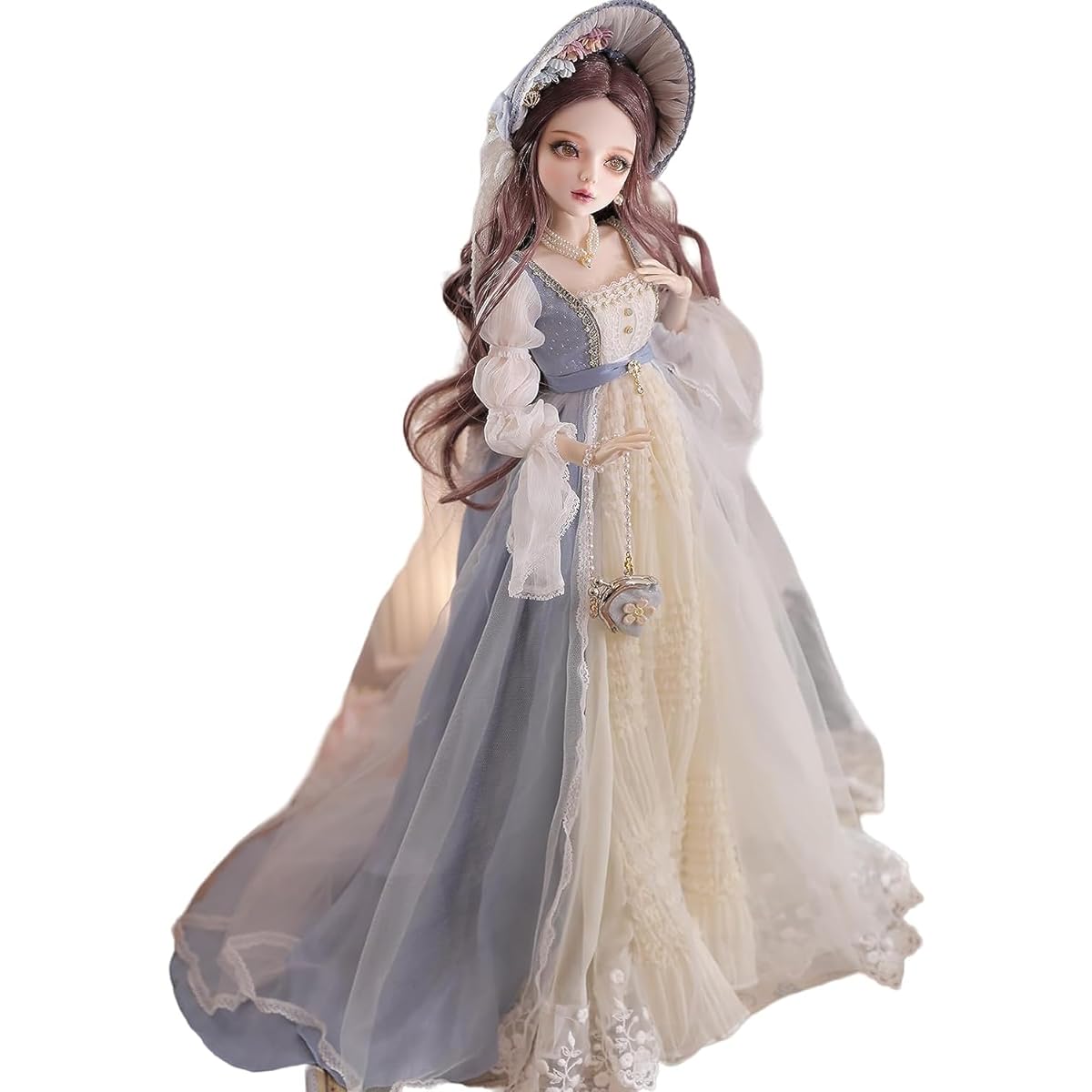VLEYAN Hand-painted BJD Dolls, Nordic Pastoral Style 1/3 Anime Doll with 31 Moveable Joints for Girls, Desk and Wall Decor, 22.8" Tall (Handmade Makeup Plus - Regular Package)