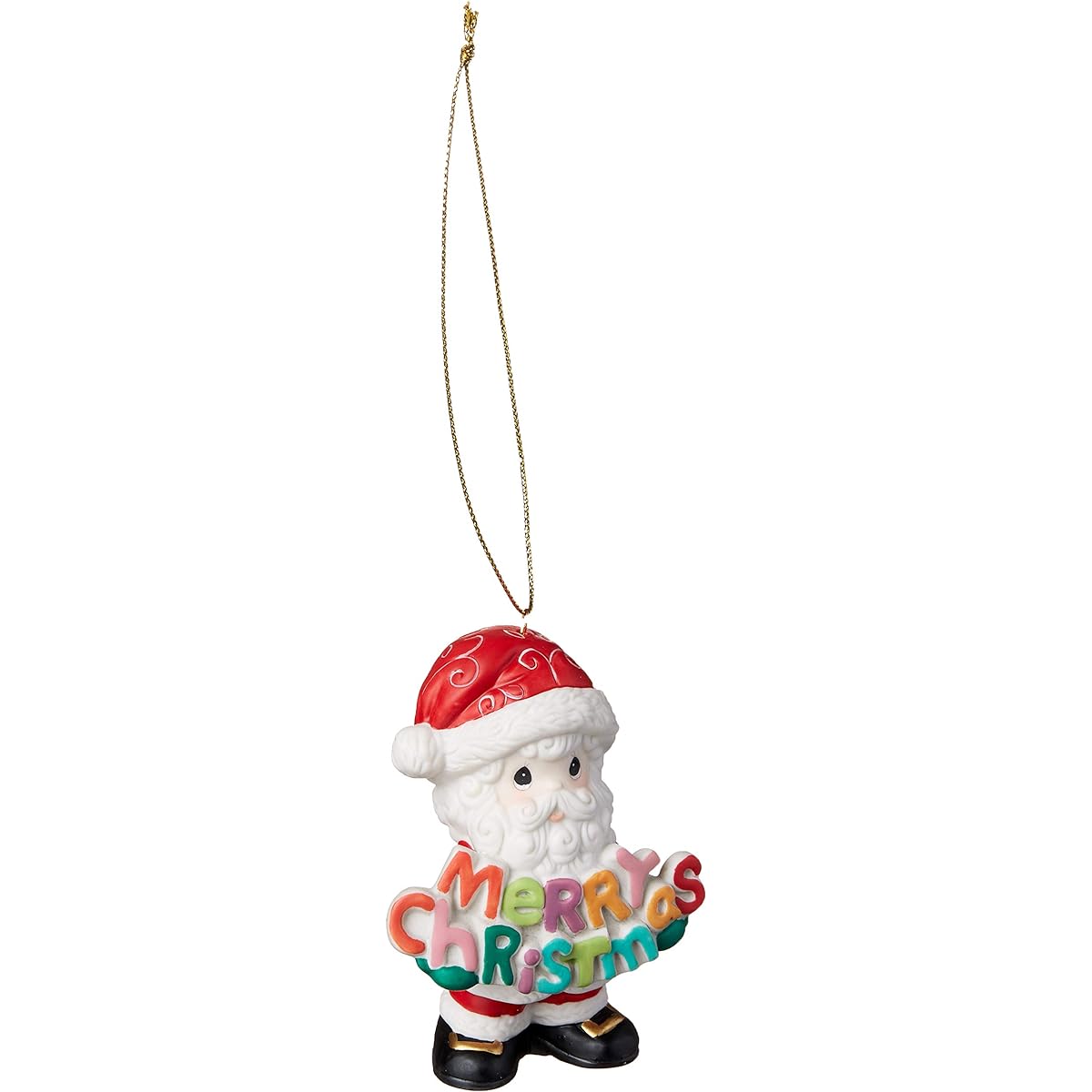 Precious Moments Merry Christmas 11th Annual Santa Bisque Porcelain Ornament, One Size, Multi