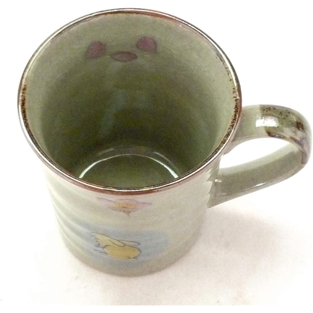 Kutani ware [mug] White rabbit Somei Yoshino [back picture]