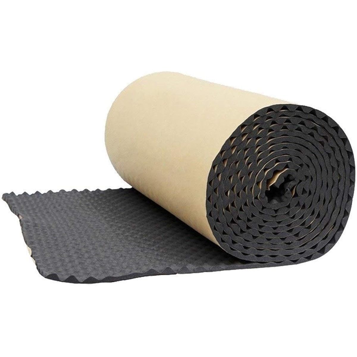 Foldable Sound Absorbing Foam Soundproof Panel, Self-Adhesive Portable Acoustic Panel for Office Conference Room Sound Absorbing Cotton (Yellow) (Black)