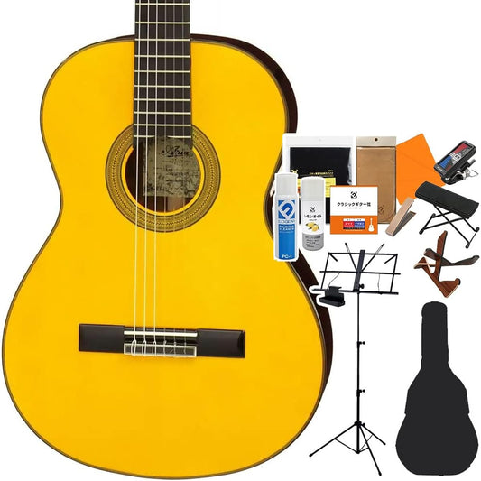 ARIA 303SC Classical Guitar Beginner 14-piece Set 640mm Pine Solid Wood/Rosewood [Shimamura Musical Instruments Limited Model] Aria