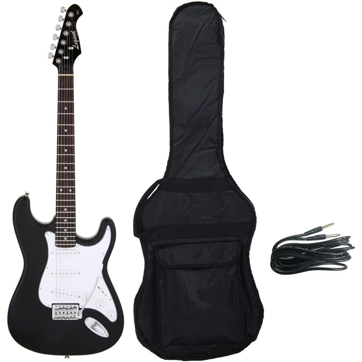 [Case included] Legend LST-Z BKBK (Black) Stratocaster Electric Guitar