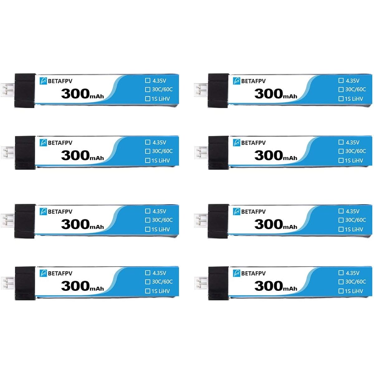 BETAFPV 300mAh 1S 30C HV Battery (8pcs)