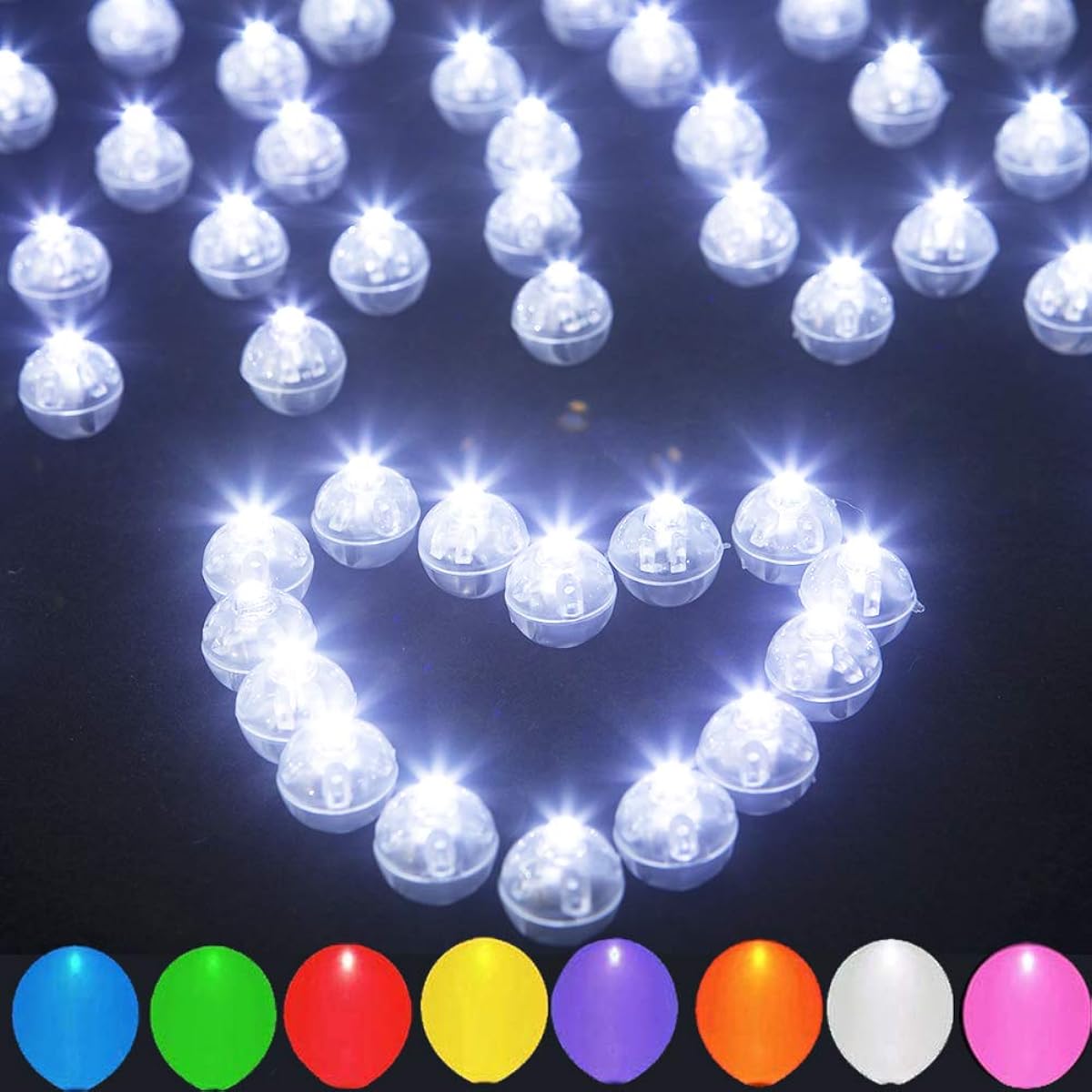 Round LED Balloon Light Mini Ball Long Standby Time Paper Lantern Balloon Light Party Wedding Decoration Clear MY1005D-CW-30-F
