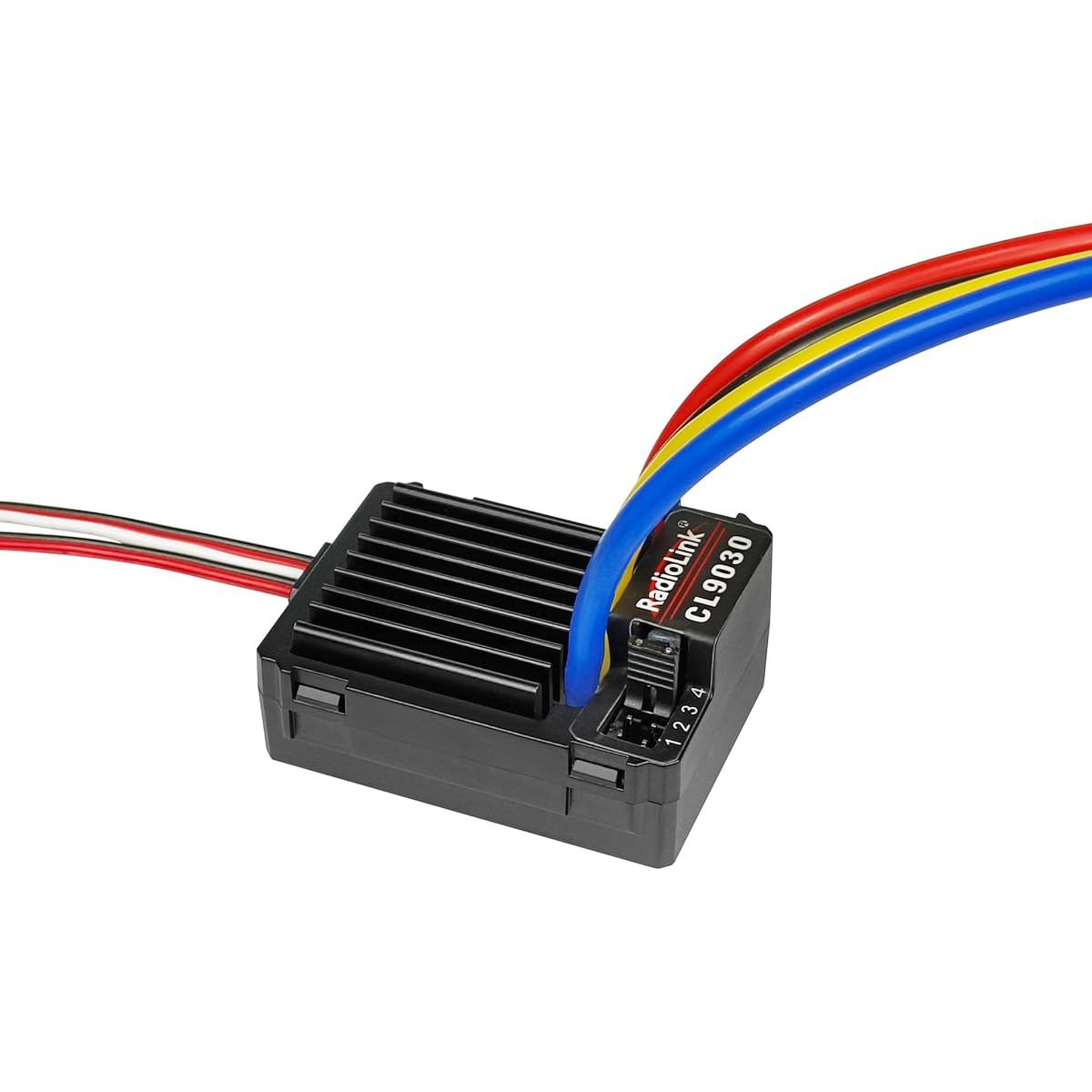 Radiolink Cool 9030 ESC 90A Brushed (2-4S) Waterproof with Built-in BEC 3A 5.5V/7.5V Compatible with 1/10 RC Truck Crawler Tank Car Bait Boat Twin Engine Models (XT60 Plug)