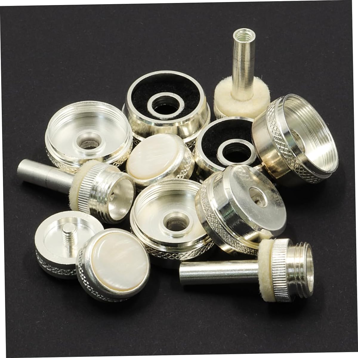 Vaguelly 3 Piece Set Baibei Trumpet Set Classy Horn Trumpet Piston Button Buckle Trumpet Cap Simple White Shell Meter Accessories Musical Instrument