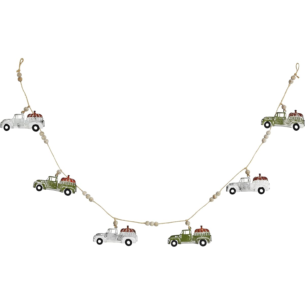 Mud Pie, Truck, Pumpkin, Harvest Tin Garland 60 inches