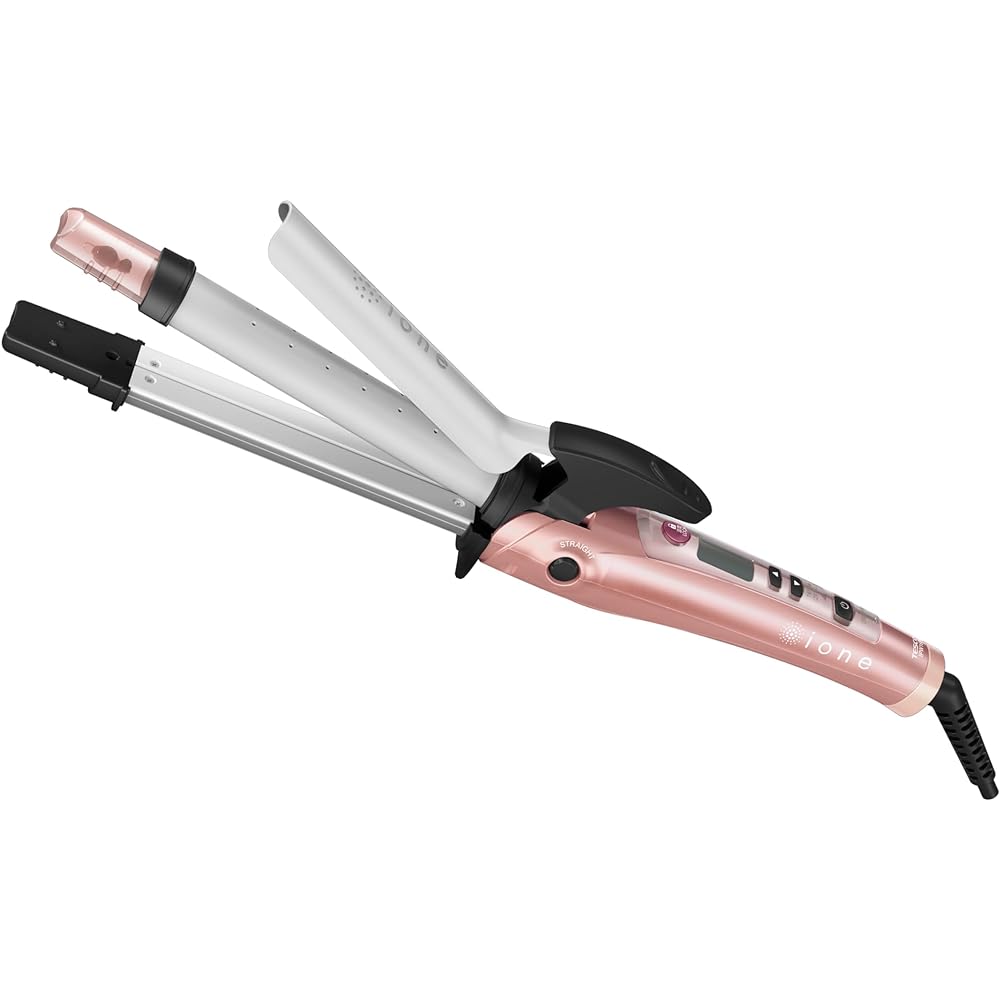 TESCOM Curling Iron 32mm Negative Ion Straight/Curl 2way Temperature Adjustment Easy Plug Sparkle Pink IPW1832 P