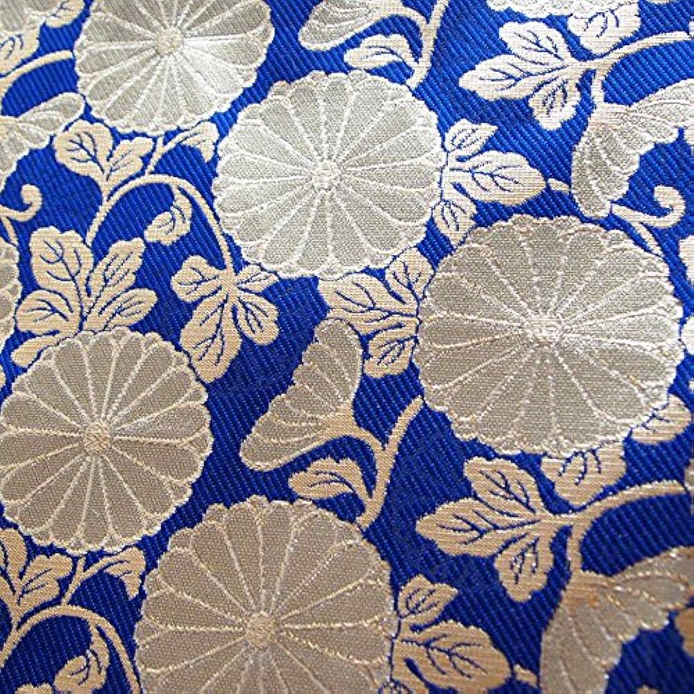 Sutra Desk Mat, Fireproof, Flame Retardant, Buddhist Altar Mat, Pawn, Sutra Desk Hanging, Masanishiki (Chukyo: No. 25 (38.7 x 60cm), Large Pattern, Navy)