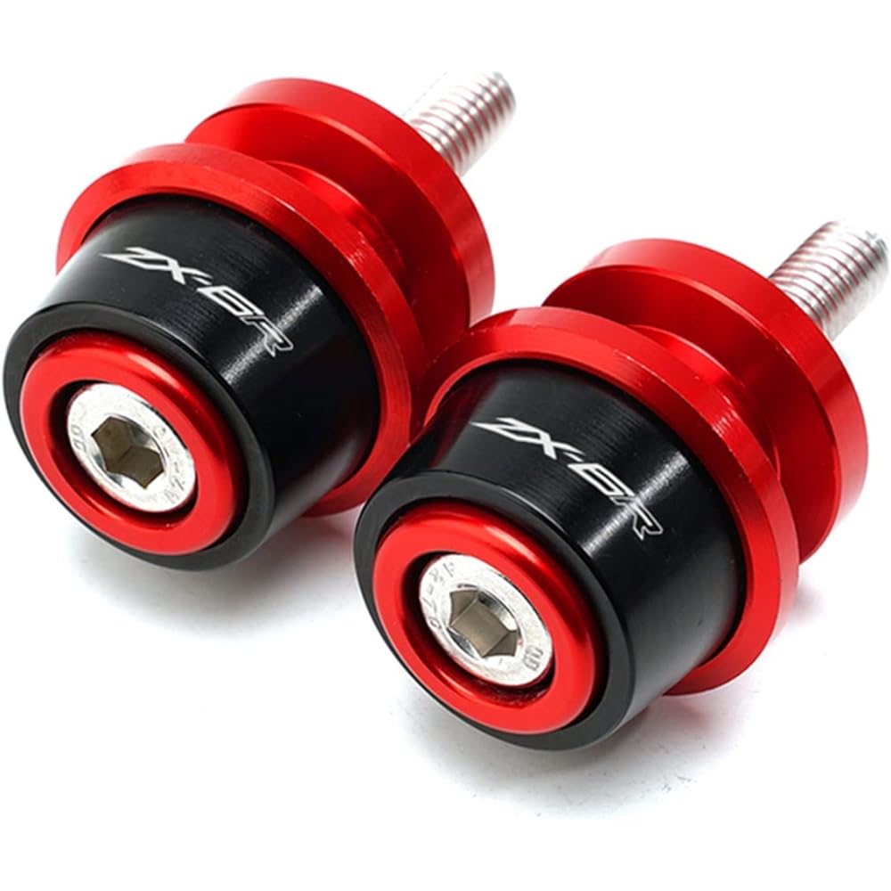 DEMUR M8 Swingarm Slider Spool Stand Bobbin CNC Aluminum Alloy Fit for Kawasaki ZX-6R ZX6R ZX636 2015-2018 2019 2020 Swingarm Slider Spool (Size : Red)