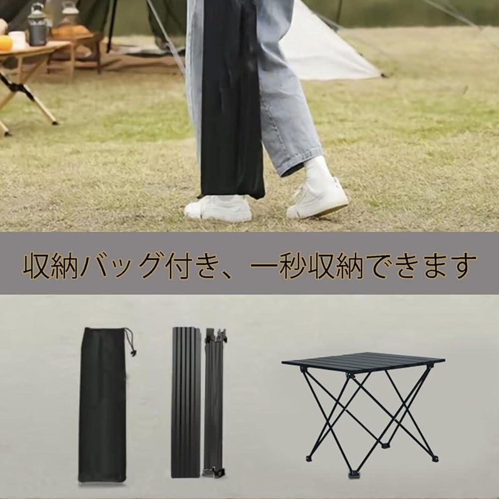 [Limited Time Shinmond Outdoor Table 68*45*40cm Large Folding Table Roll Table Better Material Compact Folding Table Ultra Lightweight Aluminum Load Capacity 50kg Camping Outdoor BBQ Picnic Storage Bag Included More Sturdy, Bigger, Easier, More Stable, M