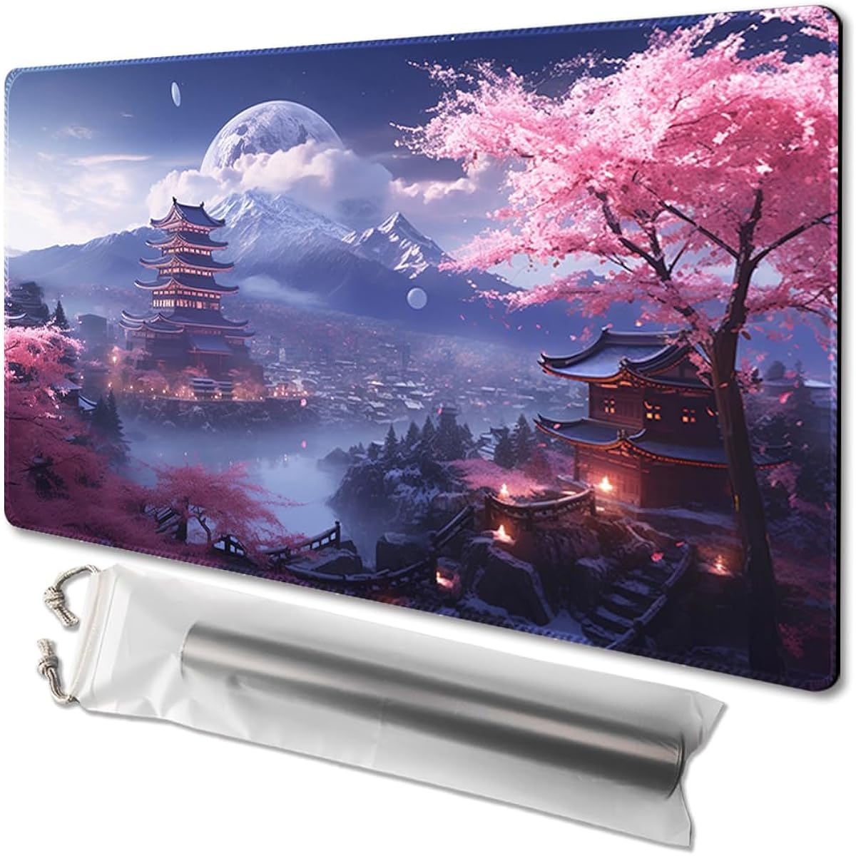 TCGMAT MTG Playmat – Non-Slip Backed Print Perfect for Card Game Enthusiasts TCG Playmat Purifying Land (Sakura Rain - No Deck)