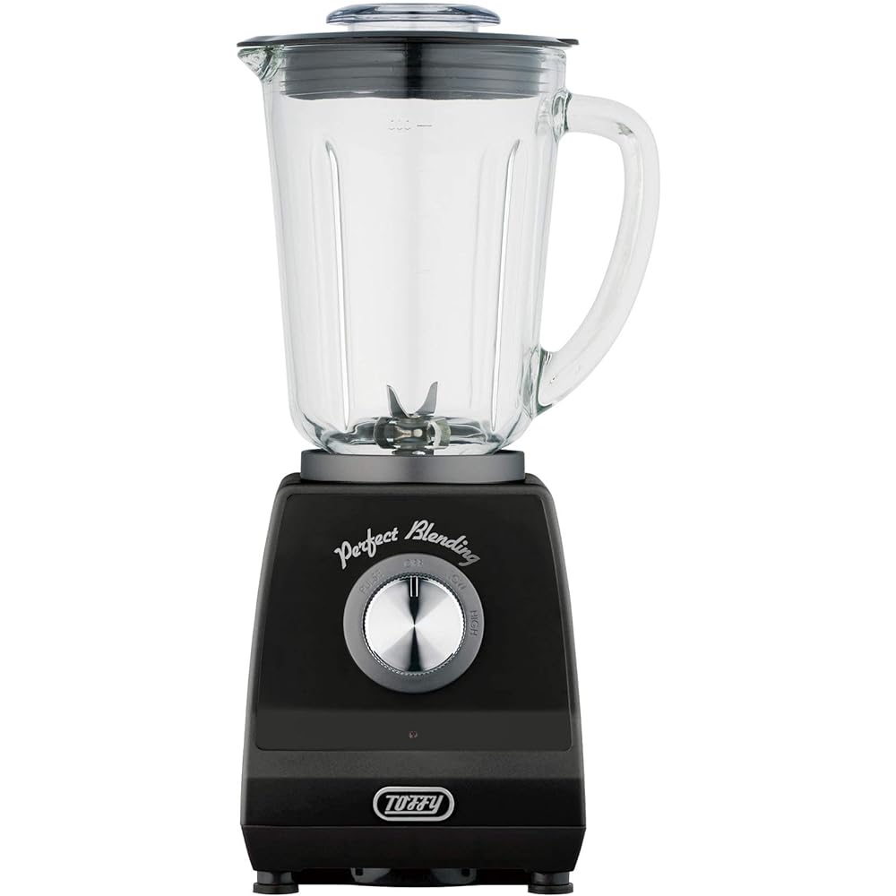 [Toffy] Home Blender K-BD1 (Rich Black) Retro Blender Mixer Juicer 600ml 2-speed Rotation Speed Pulse Function Compatible with Ice, Frozen Fruit, Single Living, Two Living, Stylish, Cute K-BD1-RB