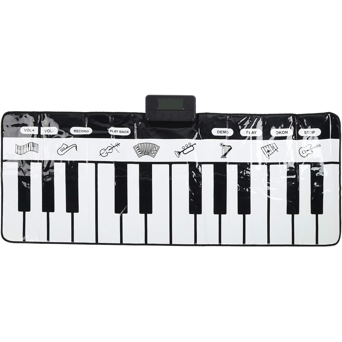 Music Piano Mat, Piano Blanket, Easy to Use Piano Blanket Automatic Shutdown Instrument Sound Early Education Training Institution Home Children (Black and White Piano Blanket)