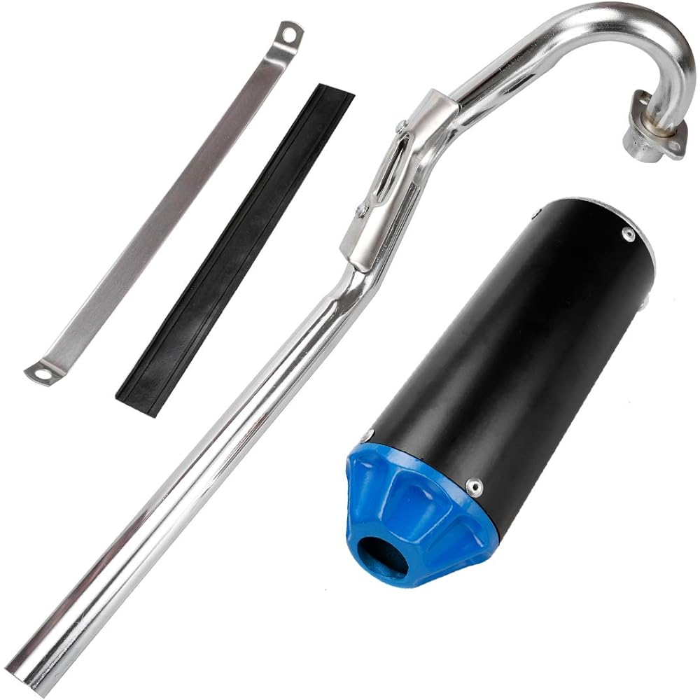 FVRITO High Performance Exhaust Muffler Silencer Pipe Assembly Kit for Honda CRF50 XR50 70cc 110cc 125cc Taotao DB14 DB10 SSR SR110 Rocketa xpro db-x20 SDG Coolster Ex16 Chinese Pit Dirt Bike Blue