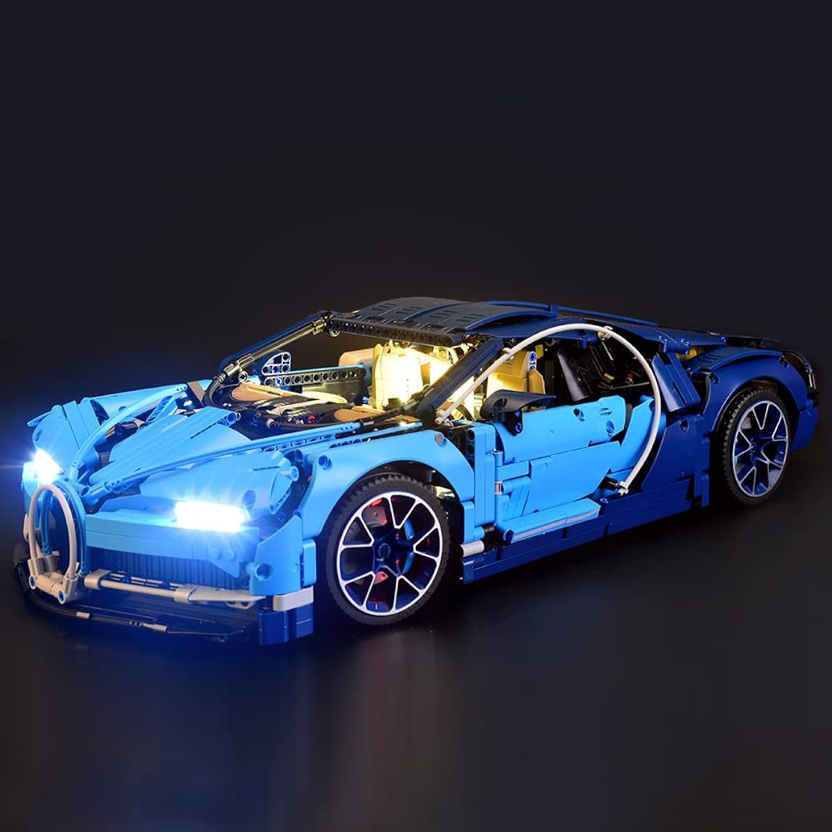 GEAMENT Upgraded LED Light Kit for Technic Bugatti Chiron - Compatible with 42083 Lego Race Car Building Model (LEGO Set Not Included)
