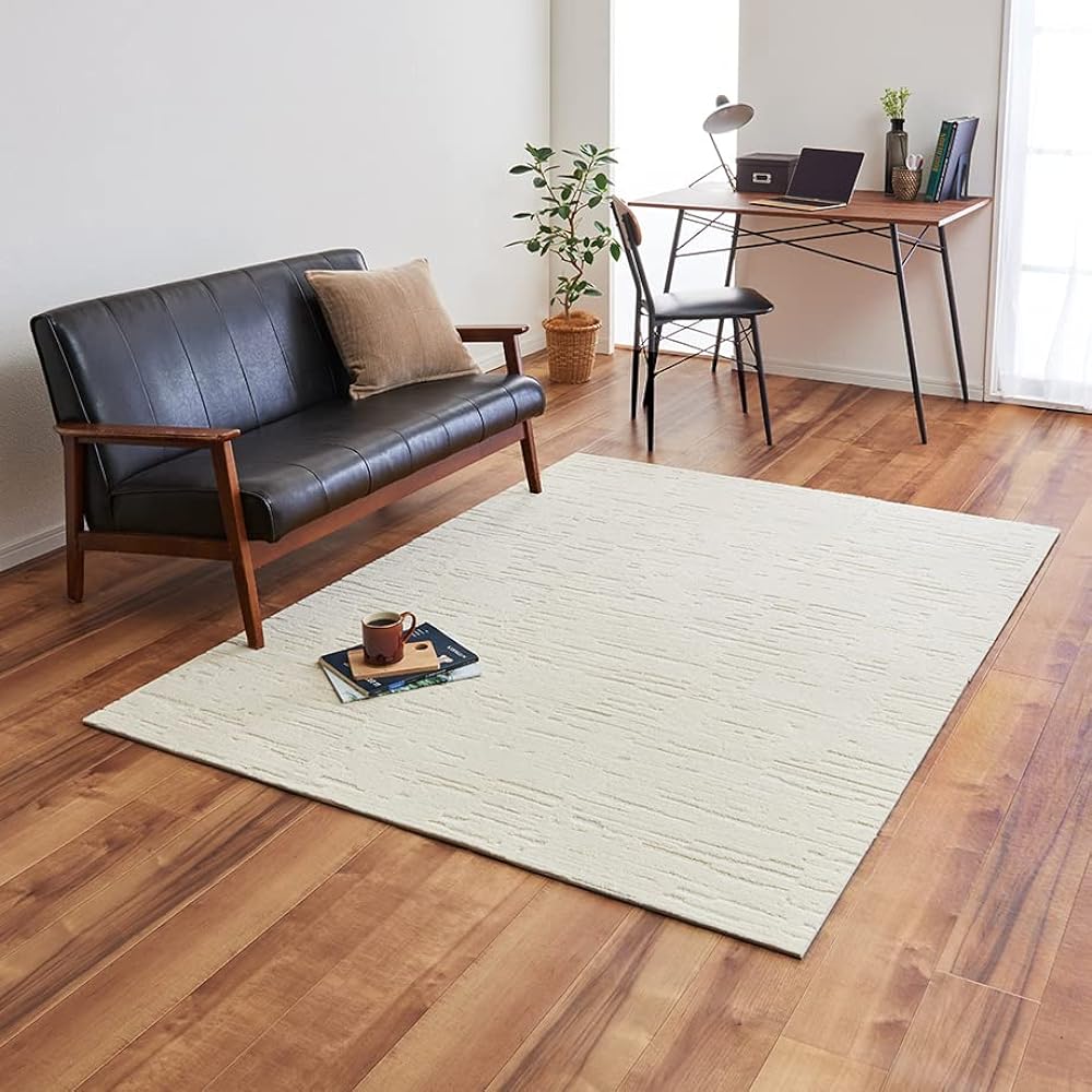 Kawashima Textile Cercon Cole Roi Unit Rug Tile Carpet White 50 x 50cm UR2220 6 pieces/1 case Made in Japan