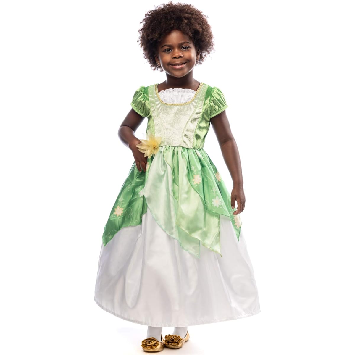Little Adventures Classic Lily Pad Princess Dress Up Costume Size M Age 3-5 Green